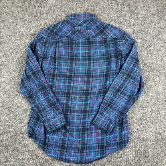 Duluth Trading Co Shirt Mens Size M Blue Plaid Button Front Long Sleeve Workwear - Picture 6 of 7
